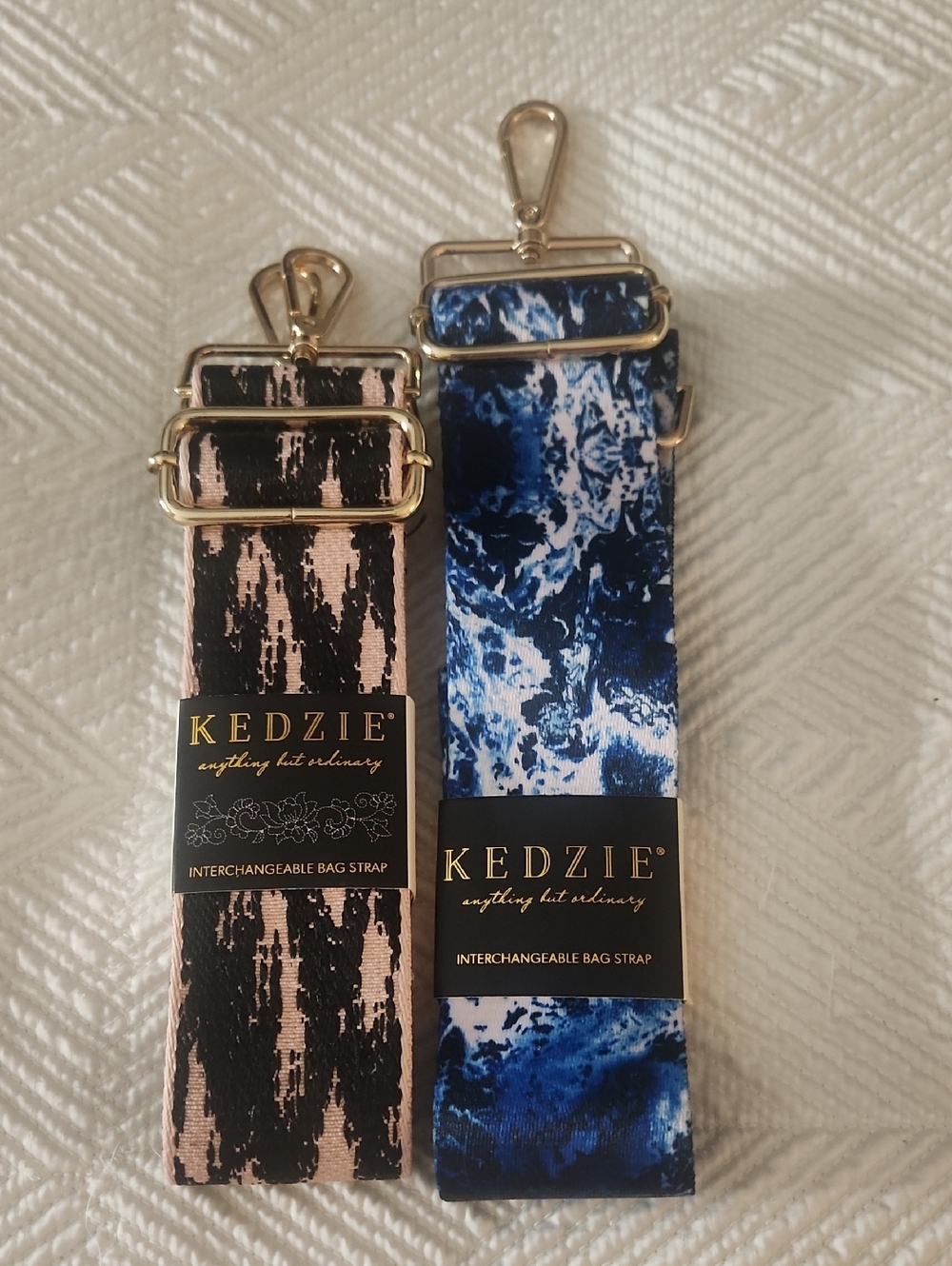 Kedzie Interchangeable Bag Strap - Blue Marble